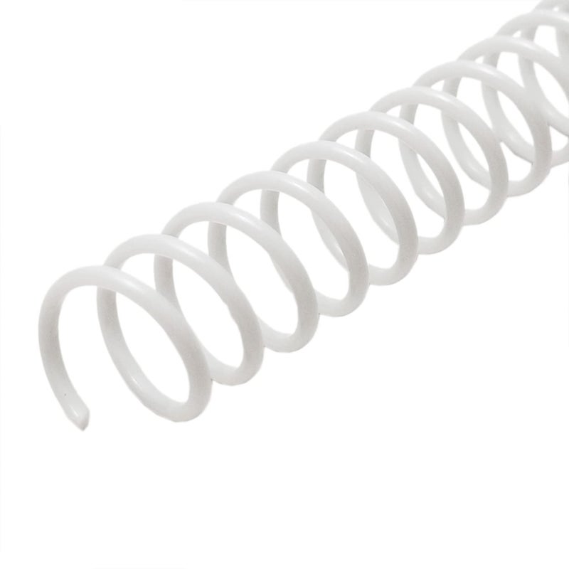 Rayson 11.1mm Spiral Binding Coil 7/16inch Standard White Coil bindings Ring 4:1 Pitch 100/Box SBR-100-100-W - Image 1